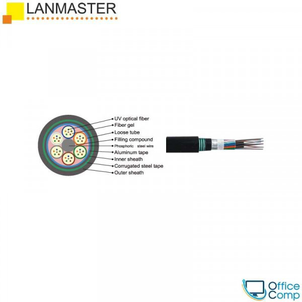 Оптический кабель Lanmaster LAN-OFC-GYTA53-48-S2, 100м