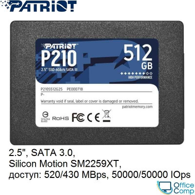 SSD Patriot P210 512GB P210S512G25