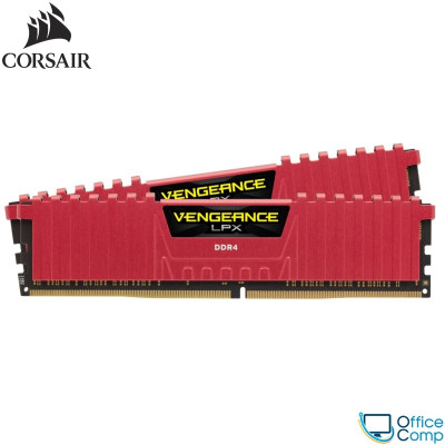 Оперативная память Corsair Vengeance LPX Red 2x4GB DDR4 CMK8GX4M2A2666C16R