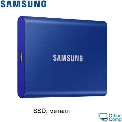 Внешний SSD Samsung T7 500GB (синий) (MU-PC500H)