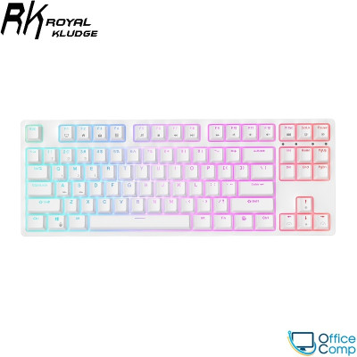 Клавиатура Royal Kludge RK87 RGB (белый, RK Red)