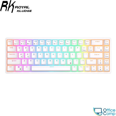 Клавиатура Royal Kludge RKG68 RGB (белый, RK Red)
